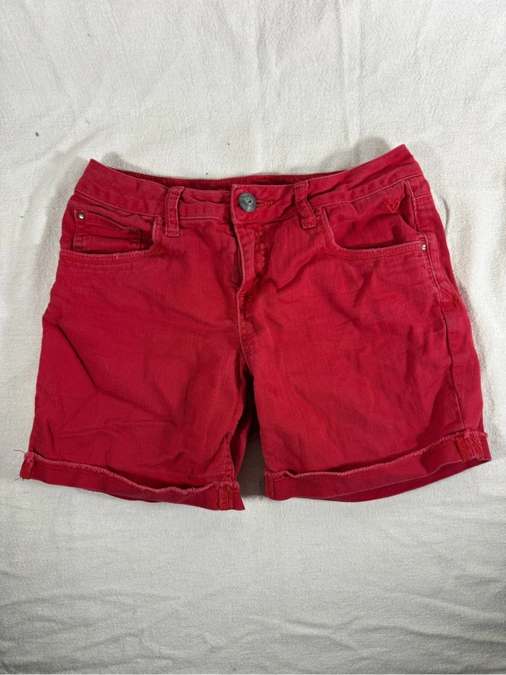 Justice Red Girls' Casual Cotton Shorts
